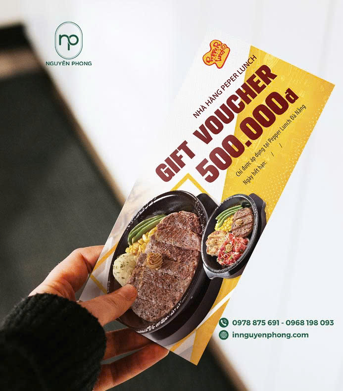 Mẫu voucher giảm giá nhà hàng